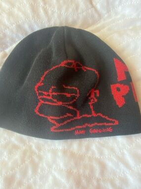 The Simpsons Homer Simpson Black Red Knit Beanie Youth / Small Adult Hat